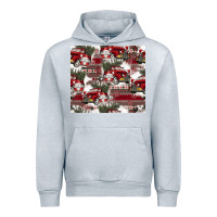 Heather Grey vintage christmas car pattern Urban Hoodie - CowhideDigitalArt