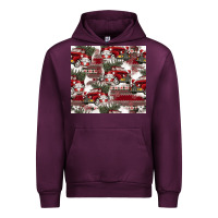 Mauve Wine vintage christmas car pattern Urban Hoodie - CowhideDigitalArt