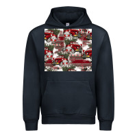 Navy vintage christmas car pattern Urban Hoodie - CowhideDigitalArt