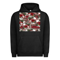 Pigment Black vintage christmas car pattern Urban Hoodie - CowhideDigitalArt