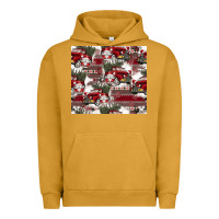 Pigment Peanut Butter vintage christmas car pattern Urban Hoodie - CowhideDigitalArt