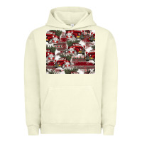 Pigment Pistachio vintage christmas car pattern Urban Hoodie - CowhideDigitalArt