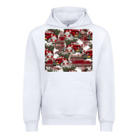 White vintage christmas car pattern Urban Hoodie - CowhideDigitalArt