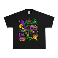 Black new orleans mardi gras Urban Heavy Tee - LillyAllenDesigns