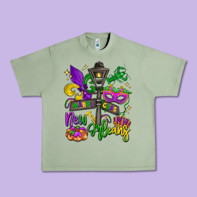 New Orleans Mardi Gras Urban Heavy Tee Designed By Lillyallendesigns
