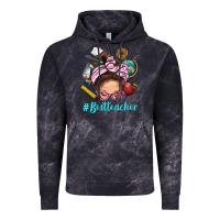 Cloud Black Best Teacher Messy Bun Bbs Vintage Hoodie - BundleAndBundleShop