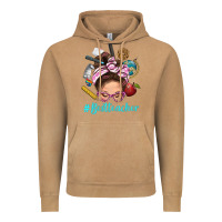 Vintage Camel Best Teacher Messy Bun Bbs Vintage Hoodie - BundleAndBundleShop