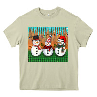 Mossy christmas snovman Heavy Core Tee - BarkalooDesign