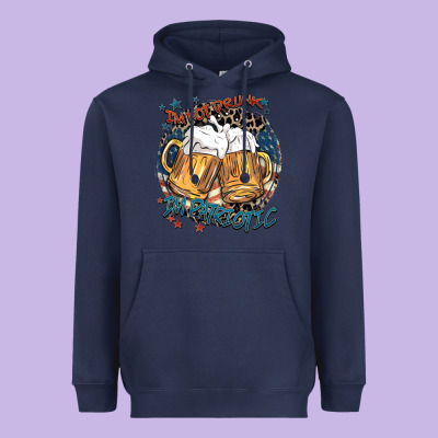 I'm Not Drunk I'm Patriotic Heavyweight Hoodie Designed By Fadigitalartstudio