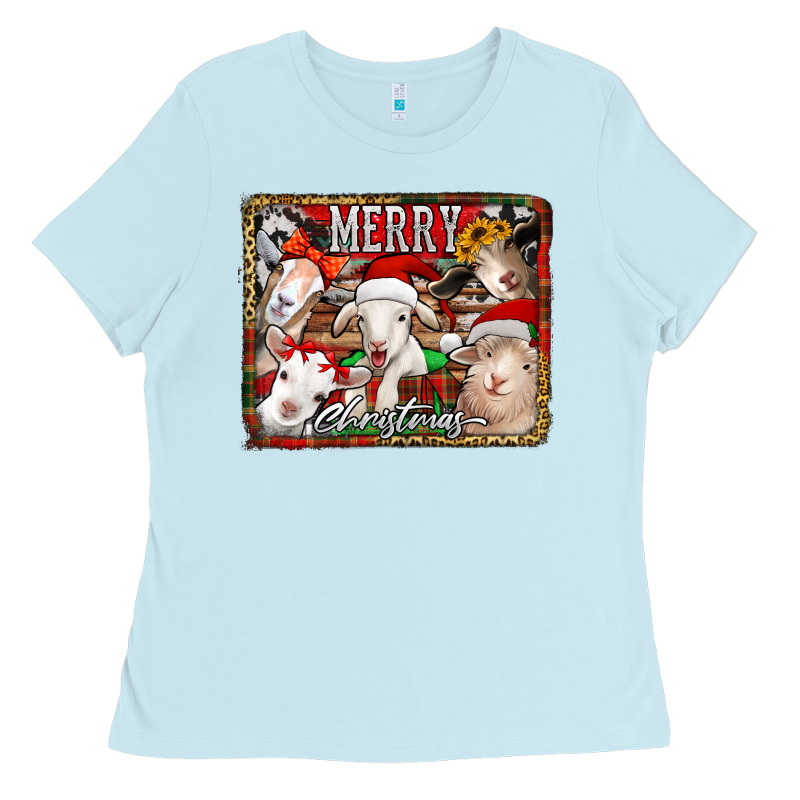 Merry Christmas Goats Ladies Tee by Jasminsmagicworld | Teevron