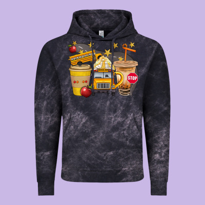 School Bus Coffee And Star Bbs Vintage Hoodie Designed By Bundleandbundleshop