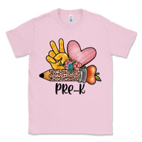 Bubblegum Pink peace love pre k Classic Tee - JahusDesignShop