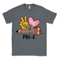 Charcoal Heather peace love pre k Classic Tee - JahusDesignShop