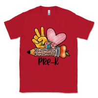 Red peace love pre k Classic Tee - JahusDesignShop