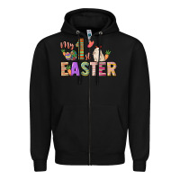 Black My 1st Easter Day Zipper Hoodie - HowdyJamesFarm