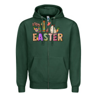 Sports Green My 1st Easter Day Zipper Hoodie - HowdyJamesFarm