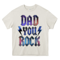 Cream Dad You Rock Heavy Core Tee - LillyAllenDesigns