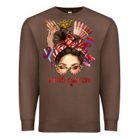 Chestnut nail queen messy bun with crown bbs Premium Sweatshirt - BundleAndBundleShop