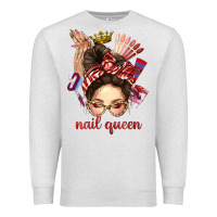 Nail Queen Messy Bun With Crown Bbs Premium Sweatshirt | Teevron