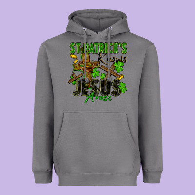 St. Patrick's Knows Jesus Arose Heavyweight Hoodie Designed By Fadigitalartstudio