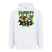 White St. Patrick's knows Jesus arose Heavyweight Hoodie - FaDigitalArtStudio