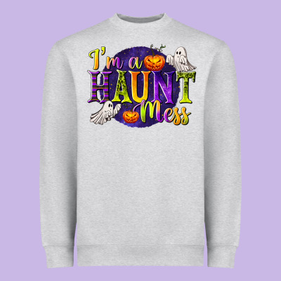 I'm A Haunt Mess Heavyweight Sweatshirt Designed By Texasbilliewilder