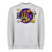 Heather Grey I'm a Haunt Mess Heavyweight Sweatshirt - texasbilliewilder