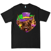 Black highland cow mardi gras Premium Tee - JahusDesignShop