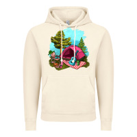 Vintage Artic Glamping Camp And Pink Tent Vintage Hoodie - BundleAndBundleShop