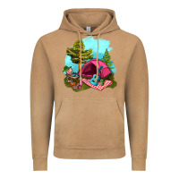Vintage Camel Glamping Camp And Pink Tent Vintage Hoodie - BundleAndBundleShop
