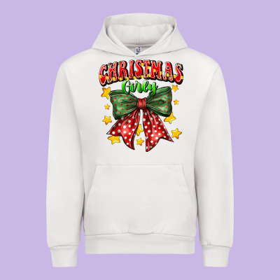 Festive Holiday Bow Design Urban Hoodie Designed By Cowhidedigitalart