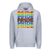 Heather Grey pride pride pride Premium Hoodie - OliviaCreatesArt