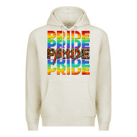 Oatmeal Heather pride pride pride Premium Hoodie - OliviaCreatesArt