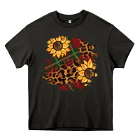 Asphalt Christmas leopard sunflower Heavy Core Tee - BarkalooDesign