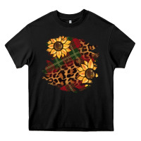Black Christmas leopard sunflower Heavy Core Tee - BarkalooDesign