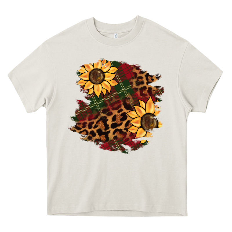 Christmas Leopard Sunflower Heavy Core Tee by BarkalooDesign | Teevron