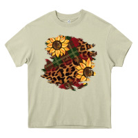 Mossy Christmas leopard sunflower Heavy Core Tee - BarkalooDesign