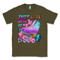Army Green just roll with it Classic Tee - BundleAndBundleShop