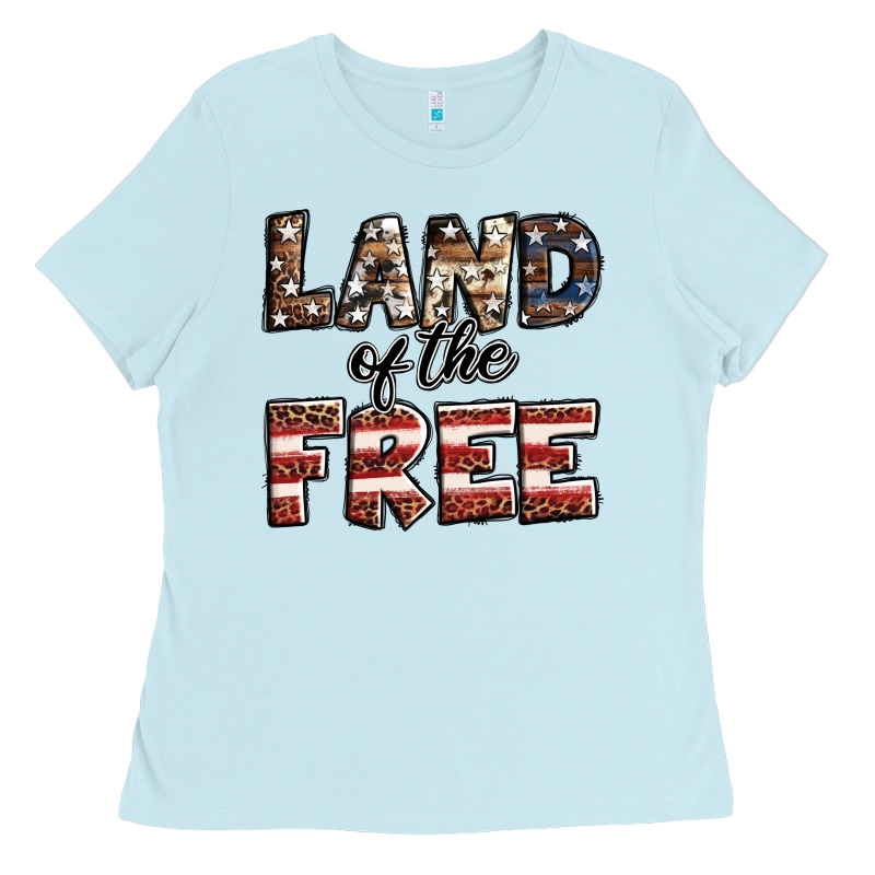 Land Of The Free America Western Pattern Ladies Tee by Jasminsmagicworld | Teevron