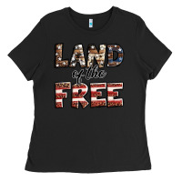Black Land of the free America western pattern Ladies Tee - Jasminsmagicworld