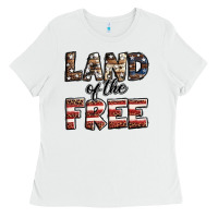 White Land of the free America western pattern Ladies Tee - Jasminsmagicworld