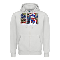 Dove Grey Patriotic snowman background 4th of july Zipper Hoodie - HowdyJamesFarm