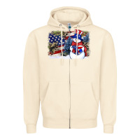 Sandshell Patriotic snowman background 4th of july Zipper Hoodie - HowdyJamesFarm