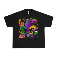 Black mardi gras fleur de lis Urban Heavy Tee - LillyAllenDesigns