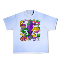 Grape Ice mardi gras fleur de lis Urban Heavy Tee - LillyAllenDesigns
