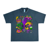 Midnight Navy mardi gras fleur de lis Urban Heavy Tee - LillyAllenDesigns