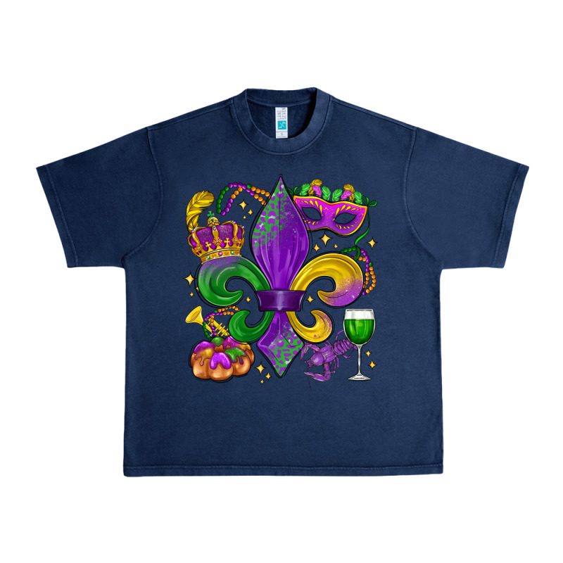 Mardi Gras Fleur De Lis Urban Heavy Tee by LillyAllenDesigns | Teevron
