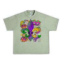 Oil Green mardi gras fleur de lis Urban Heavy Tee - LillyAllenDesigns