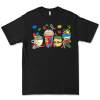 Black autism awareness day coffee cups Premium Tee - MaliasSmallBusiness