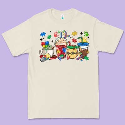 Autism Awareness Day Coffee Cups Premium Tee Designed By Maliassmallbusiness